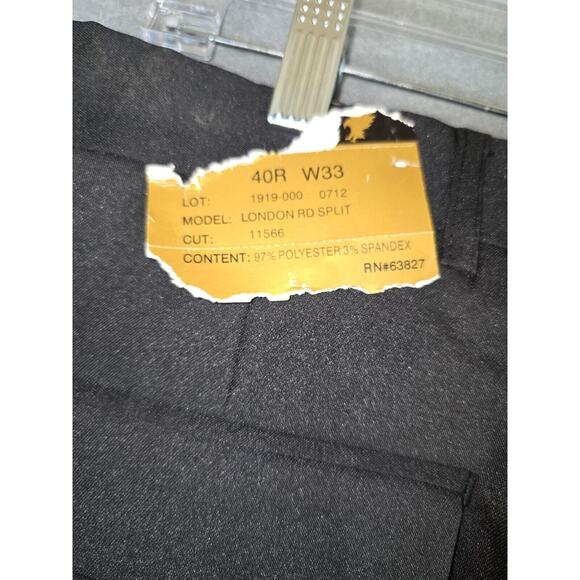 VTG Falcone 90s Men's Pleated Front Pants Black 40R Unhemmed NWT - Deadstock - Picture 6 of 8